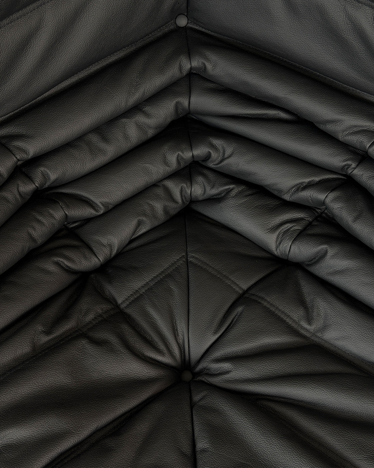 Black Leather Corner Togo Lounge Chair by Michel Ducaroy for Ligne Roset