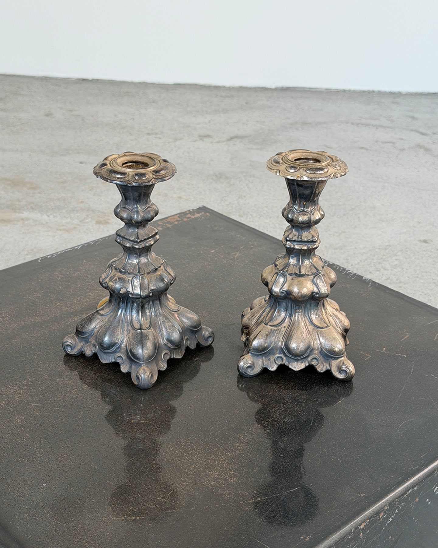 Baroque 1950s 813 Silver Candle Holder