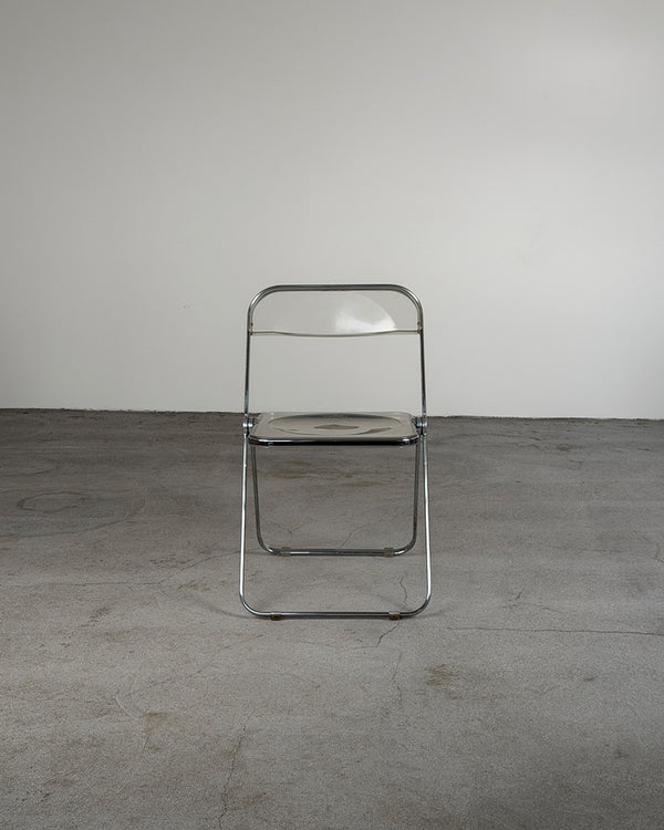 Transparent 'Plia' Folding Chair By Giancarlo Piretti for Anonima Castelli