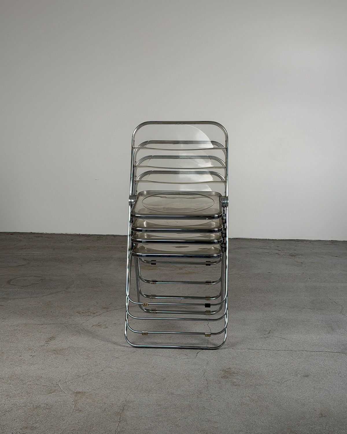 Transparent 'Plia' Folding Chair By Giancarlo Piretti for Anonima Castelli