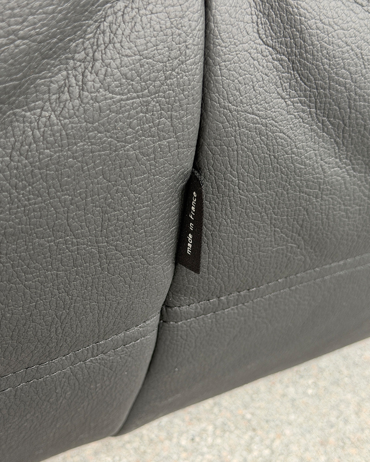 Black Leather Corner Togo Lounge Chair by Michel Ducaroy for Ligne Roset