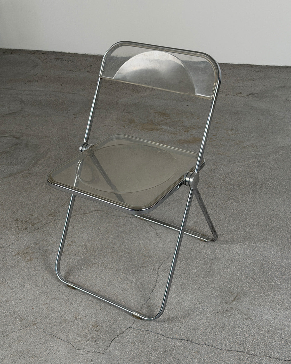 Transparent 'Plia' Folding Chair By Giancarlo Piretti for Anonima Castelli