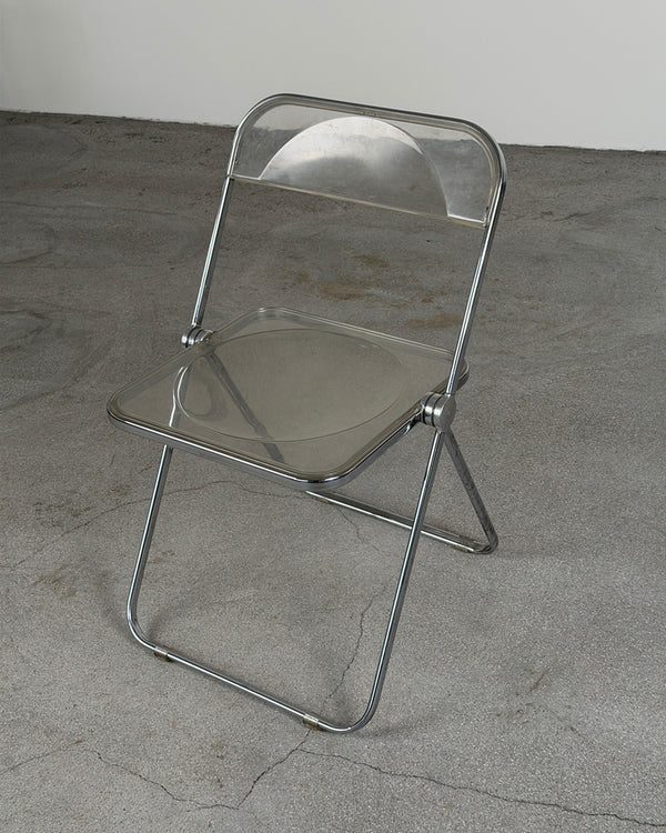 Transparent 'Plia' Folding Chair By Giancarlo Piretti for Anonima Castelli
