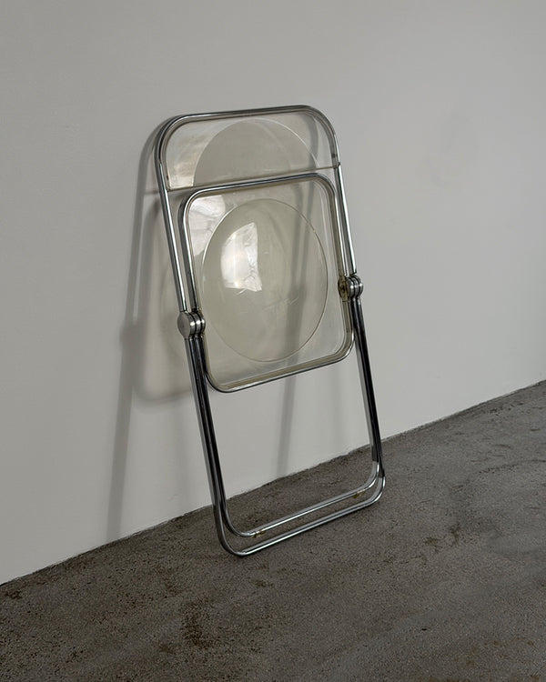 Transparent 'Plia' Folding Chair By Giancarlo Piretti for Anonima Castelli
