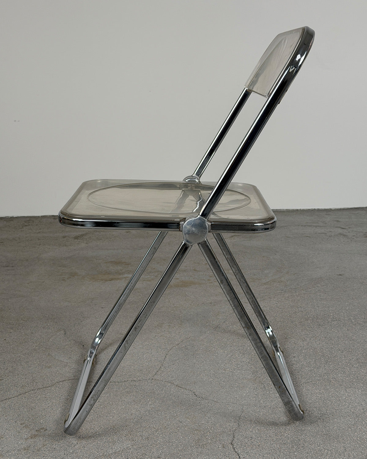 Transparent 'Plia' Folding Chair By Giancarlo Piretti for Anonima Castelli