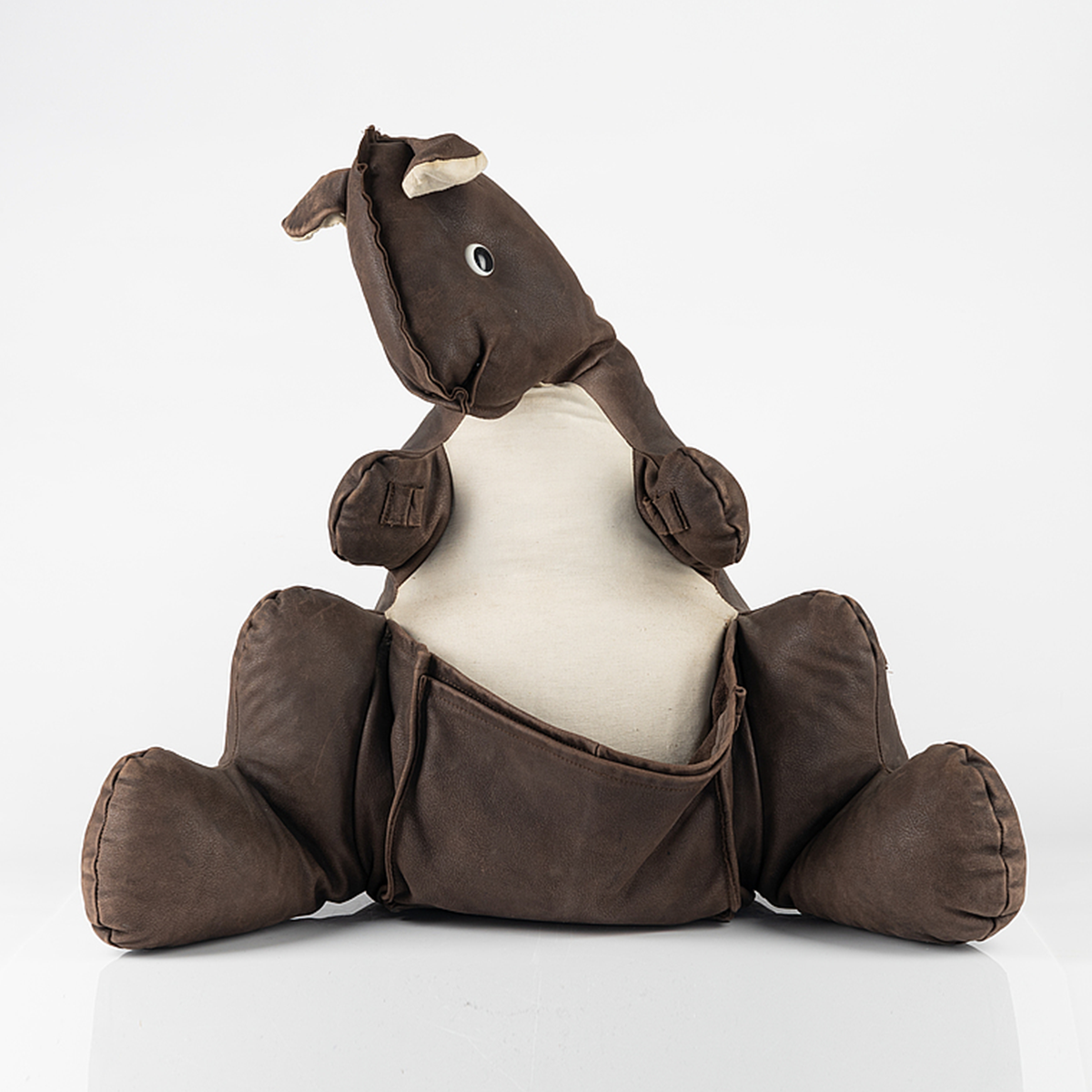 Vintage 1960s Leather Kangaroo Magazine Holder