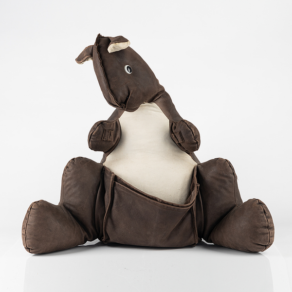Vintage 1960s Leather Kangaroo Magazine Holder