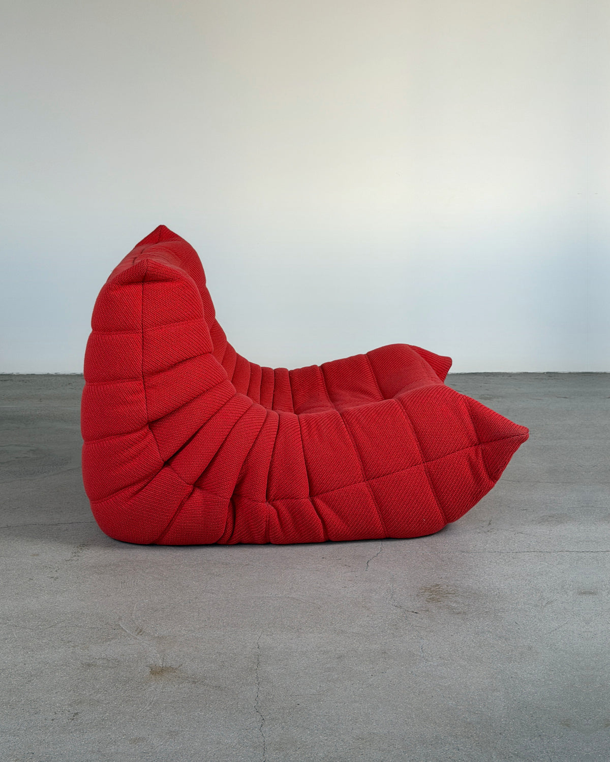 Red Wool Togo Armchair by Michel Ducaroy for Ligne Roset