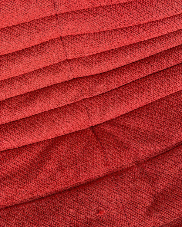 Red Wool 2-Seater Togo Sofa by Michel Ducaroy for Ligne Roset